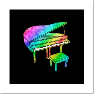 Rainbow Piano Posters and Art